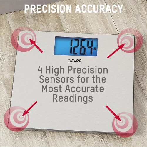 Visual Scale Taylor Card Taylor Digital Scales For Body Weight, Highly Accurate 400 Lb Capacity ...