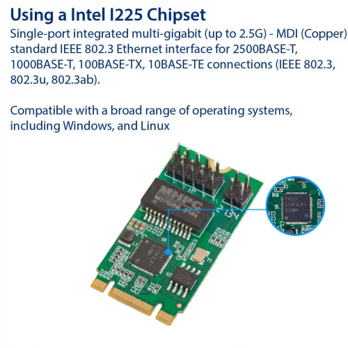 Io Crest Driver IO CREST 2.5 Gigabit Ethernet M.2 M+B Key Interface Card 10/100/1000 ...