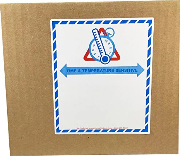 Time Temperature Sensitive Labels 4 x 4 3/4 Inch 500 Adhesive Stickers