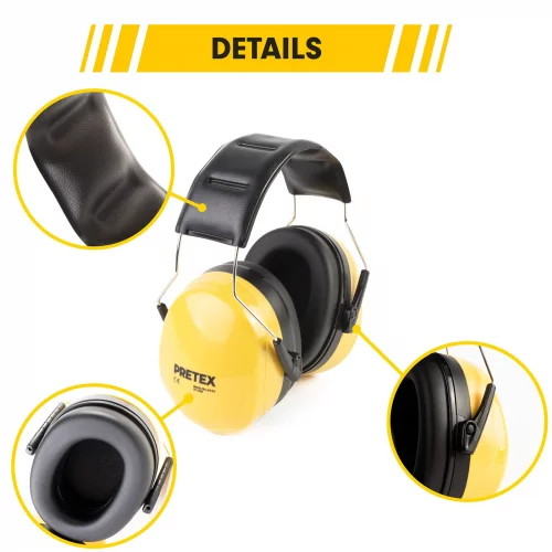 Pretex PRETEX Ear Muffs - Noise Cancelling Protection with SNR 31 dB - Noise ...