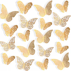 Bememo 72 Pieces 3D Butterfly Wall Decals Sticker Wall Decal Decor Art Decorations Sticker Set 3 Sizes for Room Home Nursery Classroom Offices Kids G