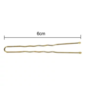 300 Bun Hair Bobby Pins U Shaped Pin with Box Hair Grips to Clip Ballet Hair Net for Women 6 CM/2.3 inch Golden