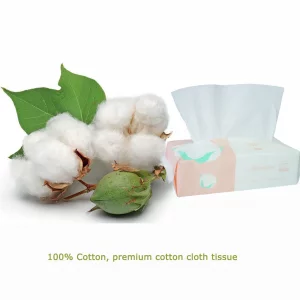 Careboree 200 Count Ultra Soft Dry Baby Wipes Unscented Multi-Purpose Pure Cotton Tissue (2 PACK-200 Count)