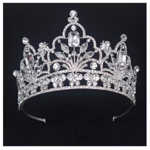 Eseres Pageant Crown Tall Tiaras for Women Wedding Queen Crown Prom Queen