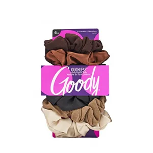Goody Ouchless Womens Hair Scrunchie - 6 Count, Starry Night - Suitable for All Hair Types - Hair Accessories for Women Perfect for Long Lasting Brai