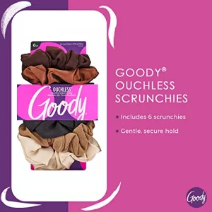 Goody Ouchless Womens Hair Scrunchie - 6 Count, Starry Night - Suitable for All Hair Types - Hair Accessories for Women Perfect for Long Lasting Brai