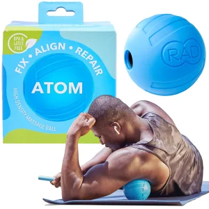 RAD Atom/Extra Firm Density Massage Ball/Larger Size, Eco Friendly Silicone/for Pecs, Shoulders, Glutes, Hamstrings, Quads and Traps Self Myofascial
