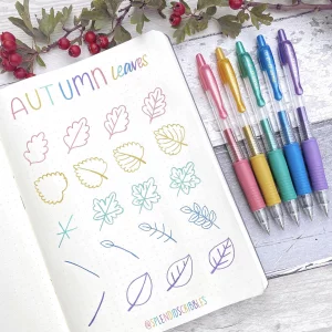 Pilot, G2 Metallics Gel Roller Pens, Fine Point 0.7 mm, Assorted Colors, Pack of 5