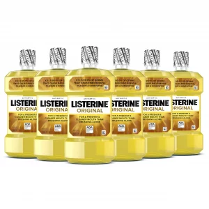 Listerine Original Antiseptic Oral Care Mouthwash To Kill 99% Of Germs That Cause Bad Breath, Plaque And Gingivitis, Ada-Accepted Mouthwash, Original