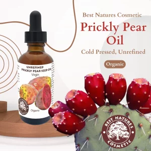 Best Nature'S Cosmetics Prickly Pear Seed Oil Organic - Virgin (Cold Pressed, Unrefined) Secret Of Super Hydrated Skin, Brightening, Wrinkle-Reducing