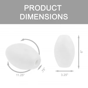 Jezero Deep Water Fishing Floats: Great For Trail Markers, Dock Floats, Swim Buoy, Kayak Anchor Kit, Pool Buoy, Crabbing & Boats | White, 6