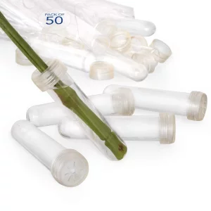 Floral Water Tubes/Vials For Flower Arrangements By Royal Imports, Clear - 3.5