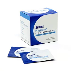 Bruder Hygienic Eyelid Cleansing Wipes | Rinse-Free Exfoliating Wipes Remove Excess Oil And Debris From Eyelids & Lashes | Remove Make Up & Oil L Eye