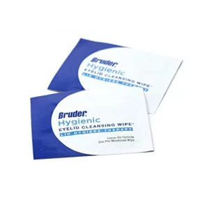 Bruder Hygienic Eyelid Cleansing Wipes | Rinse-Free Exfoliating Wipes Remove Excess Oil And Debris From Eyelids & Lashes | Remove Make Up & Oil L Eye