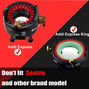 Jilinwei [2 Pack] Addi Knitting Machine Adapter With 1Pcs Hex Steel Bit Power Screwdriver Attachment For Drill,Quick Knit Power Adapter,Crank Handle