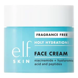 E.L.F., Holy Hydration! Face Cream - Fragrance Free, Smooth, Non-Greasy, Lightweight, Nourishing, Moisturizes, Softens, Absorbs Quickly, Suitable For