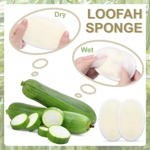50 Pieces Exfoliating Loofah Pad Body Scrubber Bath Shower Loofah Sponge Pad Natural Exfoliating Scrubber Luffa Brush Close To Skin For Men Women Sho