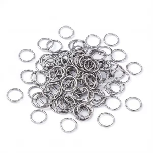 Kissitty 2000Pcs 10Mm Stainless Steel Open Jump Rings Connectors 1Mm Thick Chainmail Making Jewelry Findings