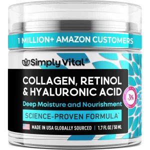Simplyvital Face Moisturizer Collagen Cream - Anti Aging Neck And DCollet - Made In Usa Day & Night Face Cream - Moisturizing, Lifting & Recovery