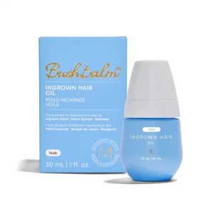 Bushbalm Nude Ingrown Hair Treatment Oil - Prevents Ingrown Hair, Helps With Underarm Bumps, Soothes Razor Burn And Post Shave Redness And Irritation