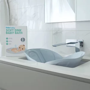 Frida Baby Soft Sink Baby Bath|Easy To Clean Baby Bathtub + Bath Cushion That Supports Baby'S Head