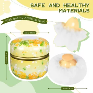 8 Pieces Powder Puff Case For Face Body Soft Dusting Cosmetic Powder For Baby And Women Travel Home