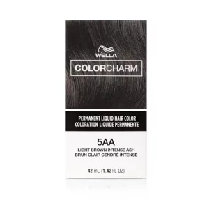 Wella Color Charm Permanent Liquid Hair Color For Gray Coverage, 5Aa Light Brown Intense Ash, 1.42 Fl Oz