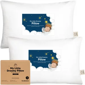 Keababies 2-Pack Toddler Pillow - Soft Organic Cotton Toddler Pillows For Sleeping, 13X18 Small Pillow For Kids, Kids Pillows For Sleeping, Kids Pill