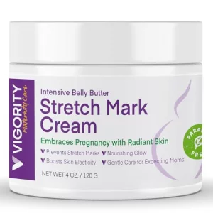 Stretch Mark Cream For Pregnancy: Stretch Mark Treatment - Belly Butter For Pregnant Women - Massage Lotion To Prevent And Repair Maternity Stretch M