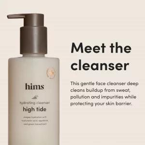 Hims High Tide Hydrating Daily Cleanser For Men - Gentle Face Cleanser With Hyaluronic Acid, Squalane And Green Tea Extract - Lemongrass Field Scent