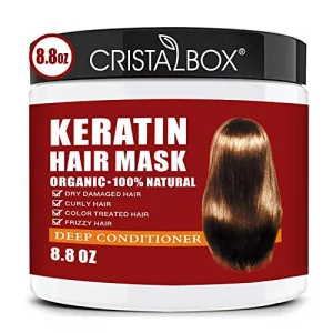 Keratin Hair Mask,2021 Deep Repair Damage Hair Root, 250Ml Hair Mask For Dry Damaged Hair,Hair Treatment Mask Hair Tonic Keratin Hair & Scalp Treatme