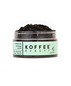 Koffee Beauty Aloe And Green Tea Coffee Scrub, 4 Oz - Organic Exfoliating Body Scrub - Face Exfoliator With Soothing, Hydrating Oils - Restores Skin'
