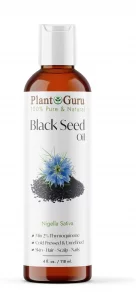 Black Cumin Seed Oil 4 Fl. Oz. Unrefined Cold Pressed 100% Pure Natural Nigella Sativa Kalonji Oil For Skin Care, Hair Growth, Scalp And Massage.