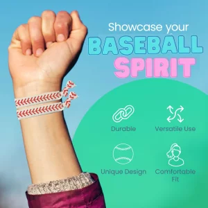 Baseball Hair Accessories, Baseball Hair Ties, No Crease Baseball Hair Elastics Set