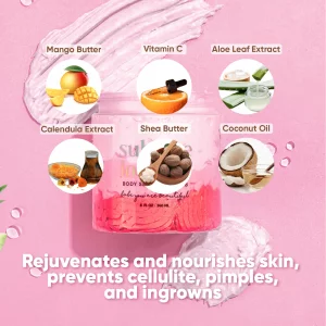 Olivia Body Self Love, Skin Exfoliator For Body, Hands Foots, Legs, Thigh, Body Scrubs & Treatments, Body Scrub Exfoliator, Exfoliating Scrub, 8 Oz