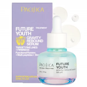 Pacifica Beauty, Future Youth Gravity Rebound Serum, Multi Peptide Complex, Lightweight, Improve Fine Lines, Anti-Aging, Firming, Bouncy Youthful Ski