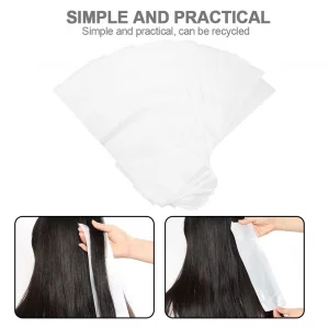 Rotekt 100Pcs/Pack Professional Salon Hair Dye Paper, Recycleable Dyeing Color Highlight Paper Hair Wraps Hair Tint Paper For Barber Hair Stylists