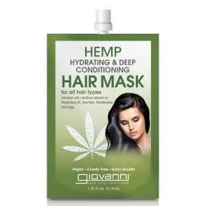 Giovanni Hemp Hydrating Deep Conditioning Hair Mask - For Dry, Damaged Hair, Hemp Seed Oil, Aloe Vera, & Frankincense, Helps Moisturize & Revitalize