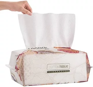 Ruihua 1 Pack 100% Soft Cotton Disposable Cleaning Face Towel,Facial Cleansing Cotton Non-Woven Cotton Wet And Dry Wash Towel,Multi-Purpose Disposabl