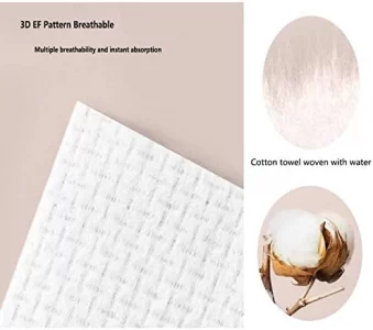 Ruihua 1 Pack 100% Soft Cotton Disposable Cleaning Face Towel,Facial Cleansing Cotton Non-Woven Cotton Wet And Dry Wash Towel,Multi-Purpose Disposabl