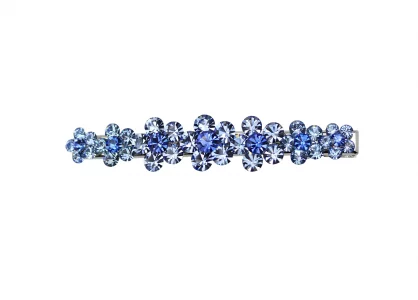 Faship Gorgeous Blue Crystal Floral Small Alligator Hair Clip