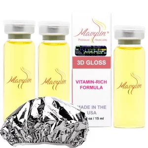Mavylin 3D Gloss Hair Btx Ampoules Repair Treatment For Dry Or Damaged Hair - For A Healthy And Super Shiny Hair - Formaldehyde Free - B6 B5 Pantheno