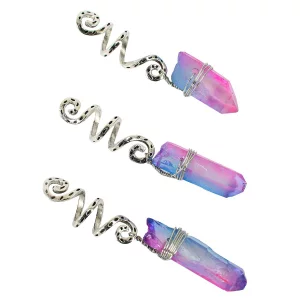 Viking Celtic Hair Sticks Hairpin-Viking Hair Clip Sticks For Long Hair Stick Slide Irish Hair Accessories (3J-Ice-Pink)