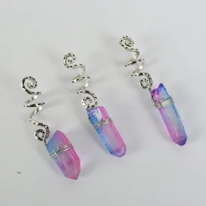 Viking Celtic Hair Sticks Hairpin-Viking Hair Clip Sticks For Long Hair Stick Slide Irish Hair Accessories (3J-Ice-Pink)