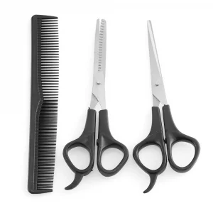 Supernine 3 Pcs/Set Stainless Steel Hair Cutting Thinning Scissors Barber Tool Hair Scissor Comb Hairdressing Shears Set