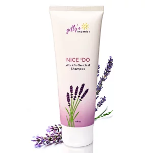 Gilly'S Organics Organic Shampoo, Fresh Lavender Scent - 2-In-1 Natural & Super Gentle Cleaner For Soft & Thick Hair - Infused With Aloe