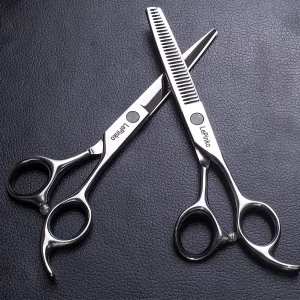 Lepinko Hair Cutting Scissors Set, Professional Trimming And Thinning Shears Kit, 6.5 Inch Japanese Stainless Steel With Pu Case And Carbon Anti-Stat