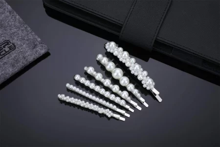 Pearl Hair Clips Barrettes Silver Decorative Bobby Pins Women Girls Bridal Wedding Her Valentines MotherS Day Birthday Xmas Prom Party Daily Wear