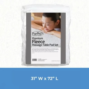 Forpro Premium Fleece Massage Pad Set, Natural, Extra Soft, Hypoallergenic, For Massage Tables, Includes Pad And Face Rest Cover, 31 W X 72 L