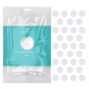 500Pcs Cotton Filter (11Mm) By Project E Beauty | Microdermabrasion Replacement Filters | Round Filtering Pads | Facial Vacuum Filters Accessories |